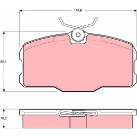 TRW Bremsbelagsatz Mercedes-Benz W126 380-560 GDB418 TRW Bremsbelagsatz Mercedes-Benz W126 380-560 GDB418