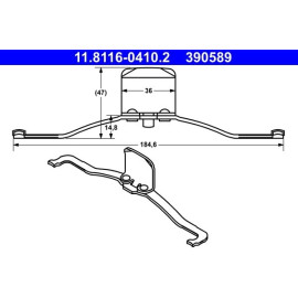 Feder, Bremssattel 11.8116-0410.2