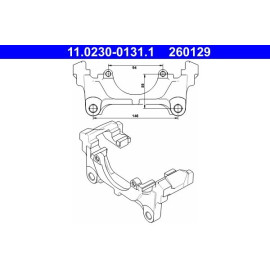 Halter, Bremssattel 11.0230-0131.1 Halter, Bremssattel 11.0230-0131.1