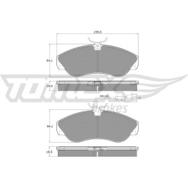 TOMEX brakes Bremsbelagsatz, Scheibenbremse TX 11-731