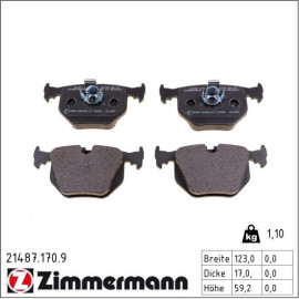 ZIMMERMANN Bremsbeläge 21487.170.9