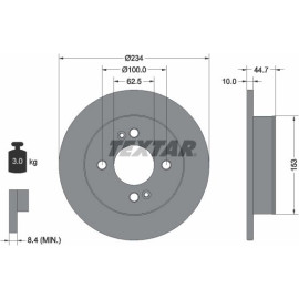 Textar Bremsscheibe 92291603 Textar Bremsscheibe 92291603