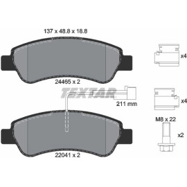 Bremsbelagsatz Fiat T. Ducato 2.0-3.0 D 07- Mit Sensoren 2446503