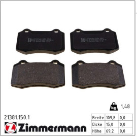 ZIMMERMANN Bremsbeläge 21381.150.1