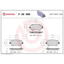 BREMBO Bremsklötze VA P 56 086