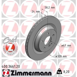 ZIMMERMANN Bremsscheibe 400.3661.20