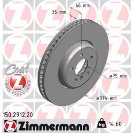 11 481 110 Bremsscheibe VA li 150.2912.20