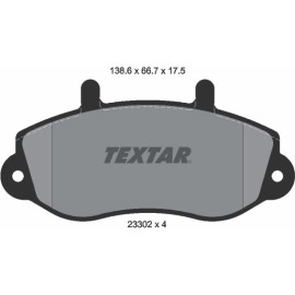 Textar Bremsbelagsatz 2330201 – 15 Zoll Textar Bremsbelagsatz 2330201 – 15 Zoll