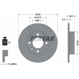 Textar Bremsscheibe 92098203