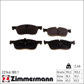 ZIMMERMANN Bremsbeläge 22146.180.1