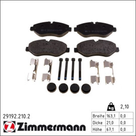 ZIMMERMANN Bremsbeläge 29192.210.2