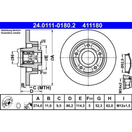 Bremsscheibe 24.0111-0180.2