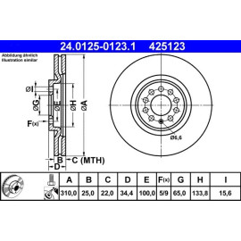 Bremsscheibe Vw P.Polo 1.0-1.8 14 24.0125-0123.1 Bremsscheibe Vw P.Polo 1.0-1.8 14 24.0125-0123.1
