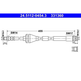 ATE Bremsschlauch 24.5112-0454.3 ATE Bremsschlauch 24.5112-0454.3