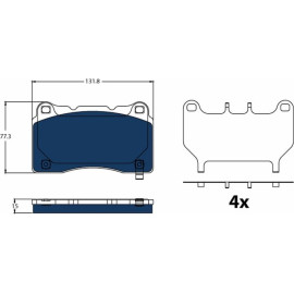 Bremslkötze Electric Blue GDB2198BTE