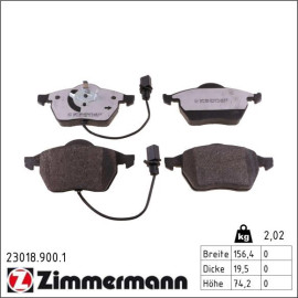 ZIMMERMANN Bremsbeläge 23018.900.1