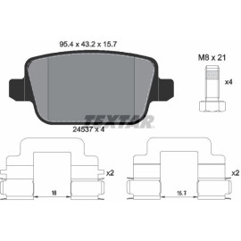 Bremsbelagsatz Ford T. Mondeo 07-/Galaxy/Kuga 2453703