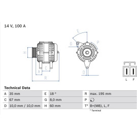Lichtmaschine 0 986 081 150
