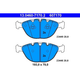 Bremsbelagsatz Bmw P. X5 4.4-4.8 02-06 13.0460-7170.2