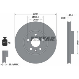Bremsscheibe Opel P. Astra K 1.0-1.6 15 92277103 Bremsscheibe Opel P. Astra K 1.0-1.6 15 92277103