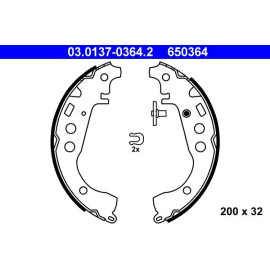 Bremsbackensatz 03.0137-0364.2