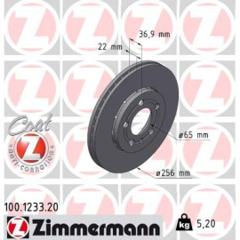 Zimmermann Bremsscheibe 100.1233.20 Zimmermann Bremsscheibe 100.1233.20