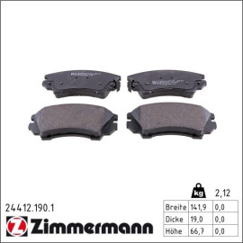 ZIMMERMANN Bremsbeläge 24412.190.1