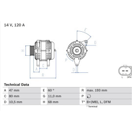 Lichtmaschine 0 986 042 820
