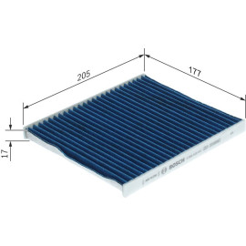 Aktivkohleinnenraumfilter 0 986 628 641