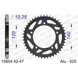 AFAM Kettenrad ALU 43 Zähne 15604-43