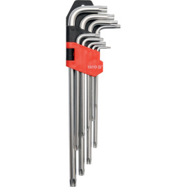 Torx-Stiftschlüsselsatz 9Tlg. T10 - T50 Lang Cr-V YT-0512