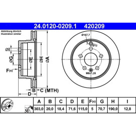 Bremsscheibe Chevrolet T. Captiva 2.0-2.2D/2.4-3.2 06 24.0120-0209.1 Bremsscheibe Chevrolet T. Captiva 2.0-2.2D/2.4-3.2 06 24.0120-0209.1