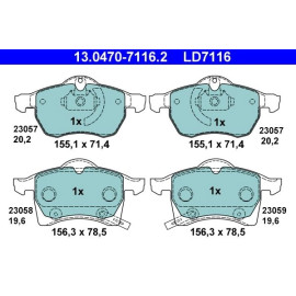 Bremsbelagsatz Opel P. Astra G/Zafira 1,6-2,2 98-05 Keramik 13.0470-7116.2