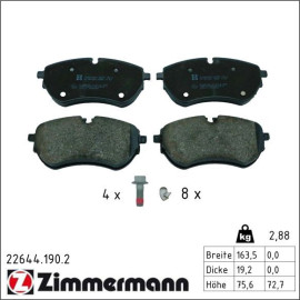 ZIMMERMANN Bremsbelagsatz, Scheibenbremse 22644.190.2