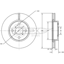 TOMEX brakes Bremsscheibe TX 71-70