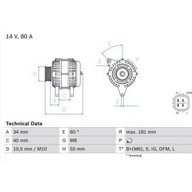 Lichtmaschine 0 986 042 660