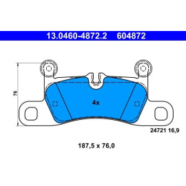 Bremsbelagsatz Vw T. Touareg 3.0-4.2 Tdi 10 13.0460-4872.2