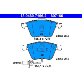 Bremsbelagsatz Audi P. A6 1,8-3,0 97-05 13.0460-7166.2