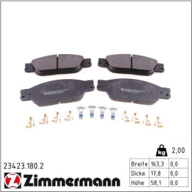 ZIMMERMANN Bremsbeläge 23423.180.2