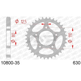 AFAM Kettenrad STAHL 35 Zähne 10800-35