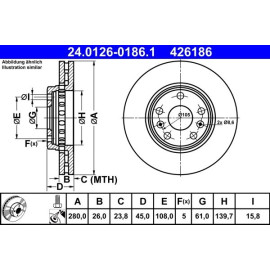 Bremsscheibe Renault P. Kangoo 1.2-1.6 16V 08 24.0126-0186.1