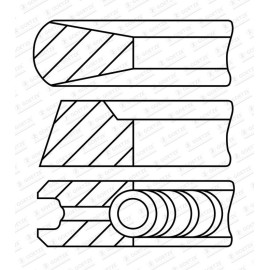 GOETZE ENGINE Kolbenringsatz 08-447600-00