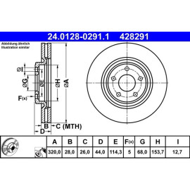 Bremsscheibe Nissan P. X-Trail 1.6 Dci 13 24.0128-0291.1