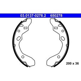 ATE Bremsbackensatz 03.0137-0278.2 ATE Bremsbackensatz 03.0137-0278.2