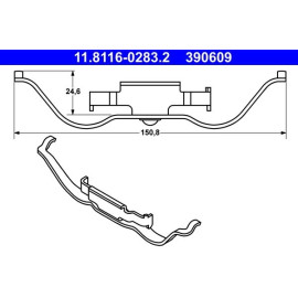 ATE Feder, bremssattel 11.8116-0283.2 ATE Feder, bremssattel 11.8116-0283.2