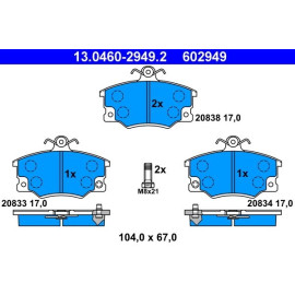 ATE Bremsbelagsatz 13.0460-2949.2 ATE Bremsbelagsatz 13.0460-2949.2