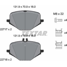 Bremsbelagsatz, Scheibenbremse 2271701