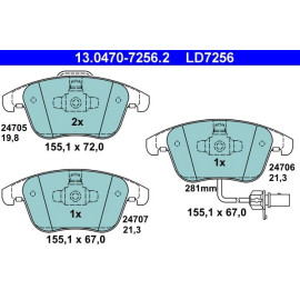 Bremsbelagsatz Audi S. A4/A5 07-17 Keramik 13.0470-7256.2