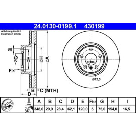 Bremsscheibe Bmw P. X5/X6 07- 348Mm 24.0130-0199.1