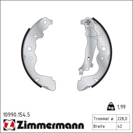ZIMMERMANN Bremsbacken 10990.154.5